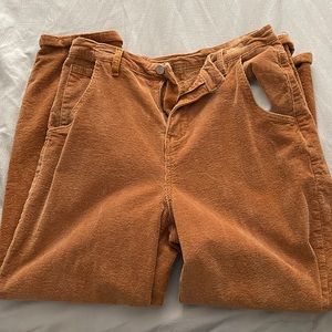 Orange corduroy pants